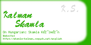 kalman skamla business card